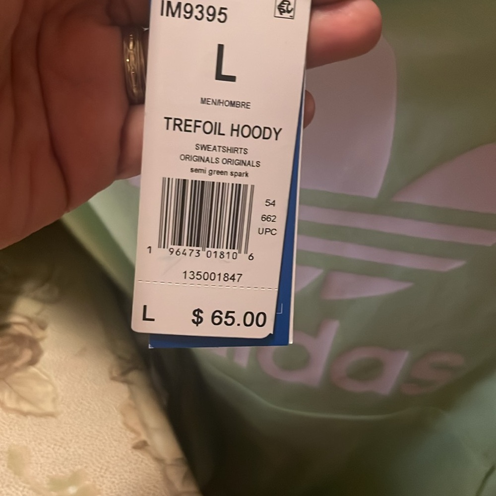 Adidas Original Trefoil Hoodie Size Large - Picture 3 of 3